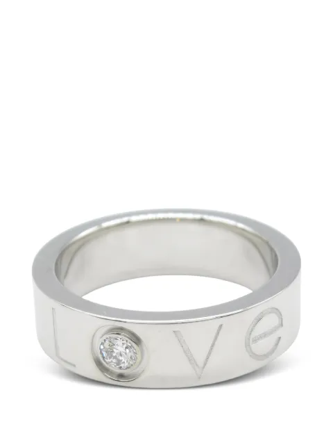 Cartier 2006 18K white gold Love diamond ring Silver 1045981