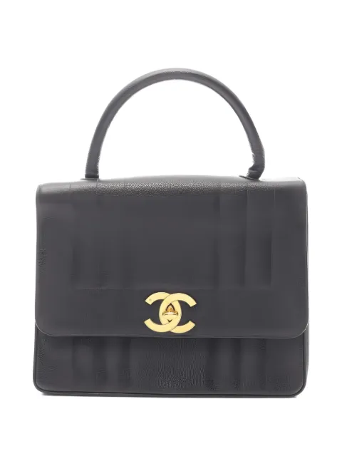CHANEL Pre-Owned 1994 Mademoiselle caviar skin handbag Black 10450313354627