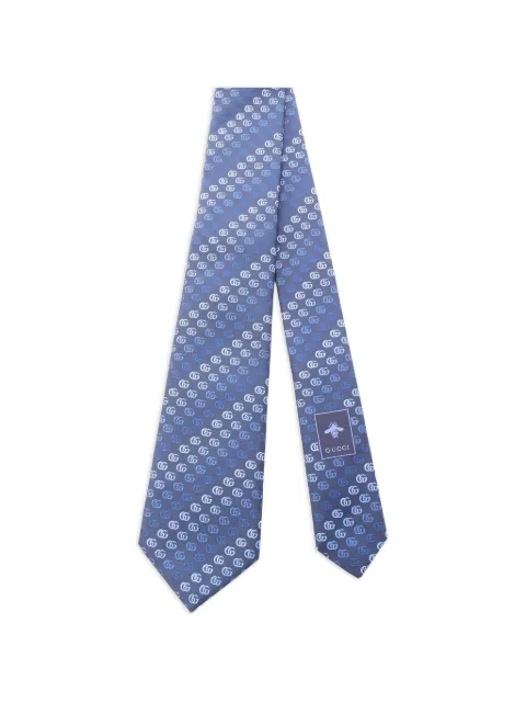 Gucci Pre-Owned Double G silk tie Blue 1039556