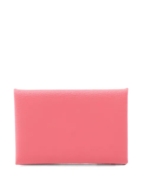 Hermès Pre-Owned 2024 Calvi leather coin purse Pink 1046236W