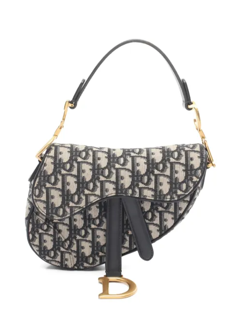 Christian Dior Pre-Owned 2010 mini Saddle Oblique shoulder bag Neutrals 1045331