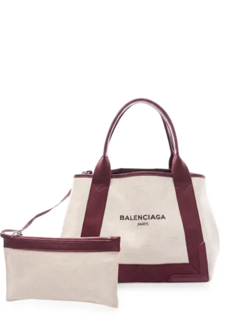 Balenciaga Pre-Owned Navy Cabas small tote bag Neutrals 1045569