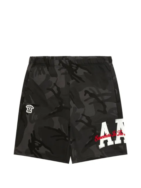 AAPE BY *A BATHING APE® camouflage-print drawstring shorts Black ASPC695XCQ