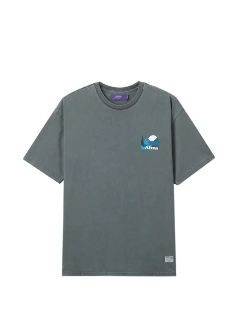 aftermaths landscape-print T-shirt Grey AFMTEM01466X
