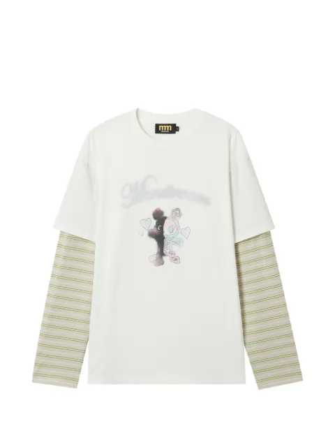 Mini Cream layered T-shirt White 6SM613A