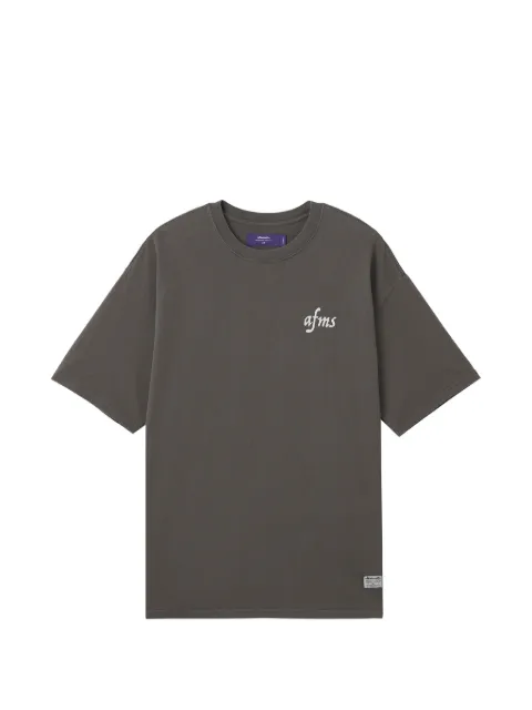 aftermaths patterned short-sleeved T-shirt Grey AFMTEM01462X