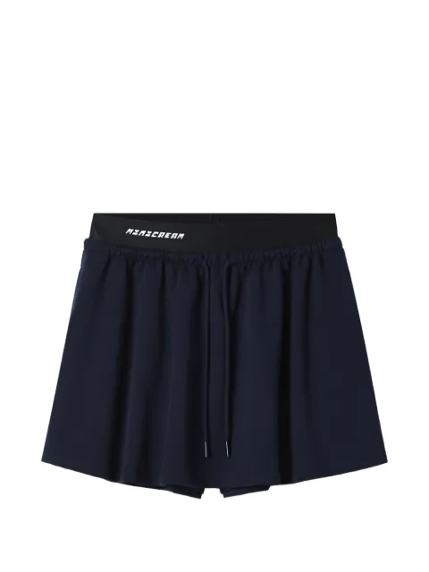 Mini Cream drawstring skirt Blue 6SM600A