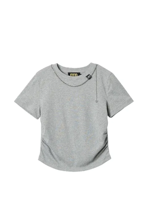 Mini Cream chain-embellished T-shirt Grey 6SM614A