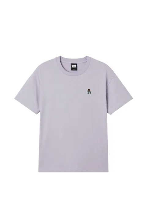 FINGERCROXX logo-embroidered T-shirt Purple FFXTEW01386X