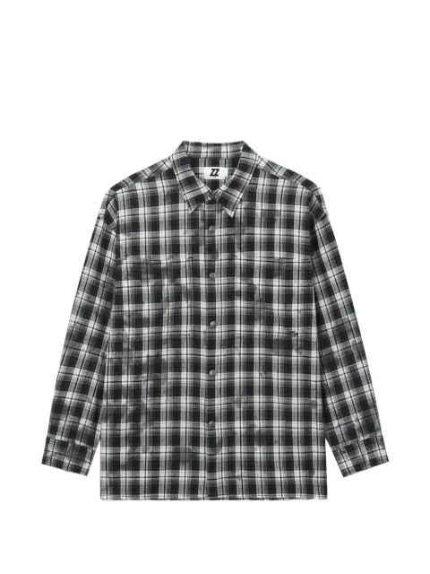 izzue check-pattern shirt Black IZXSTM00406X