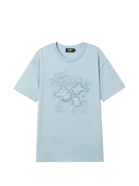 Mini Cream cloud-print T-shirt Blue 6SM609A