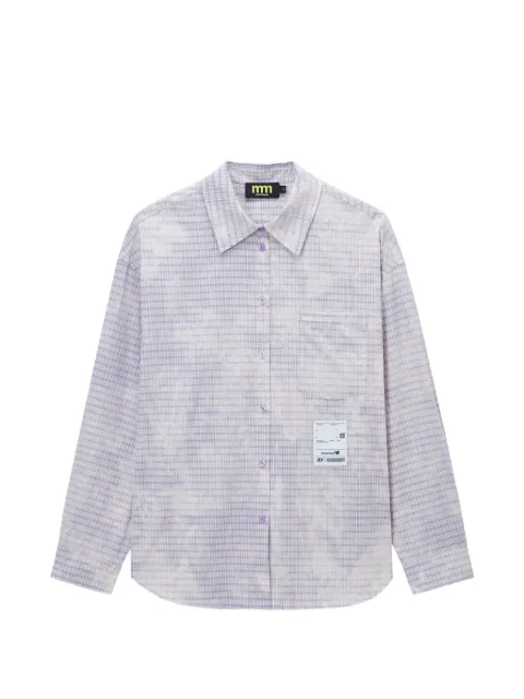 Mini Cream plaid shirt Purple 6SM102A