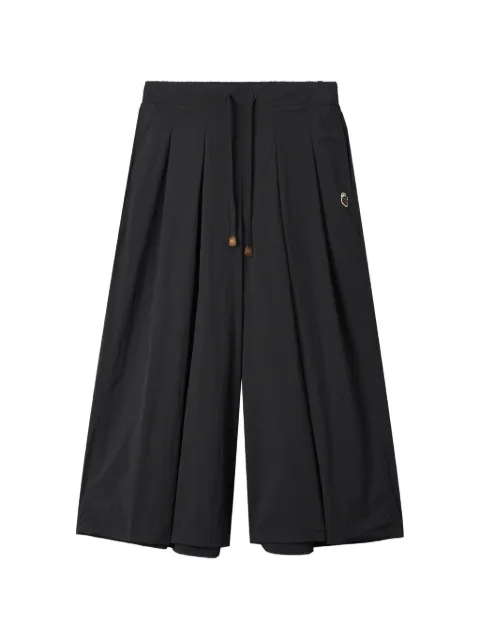 FINGERCROXX logo-embroidered drawstring trousers Black FFXPTW01353X