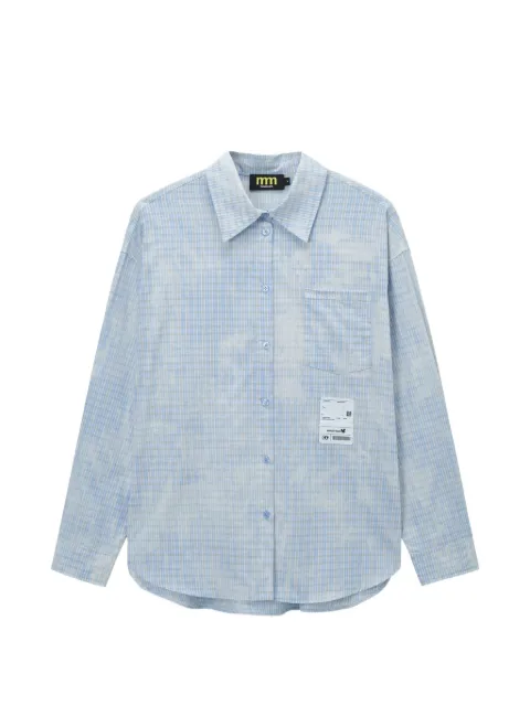 Mini Cream checkered shirt Blue 6SM102A