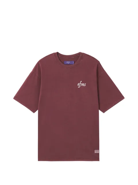 aftermaths elephant-embroidered T-shirt Red AFMTEM01462X