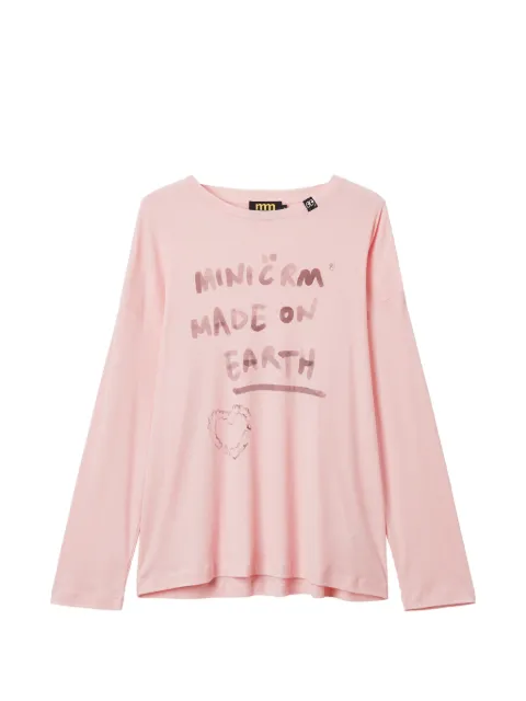 Mini Cream lettering-print T-shirt Pink 6SM610A