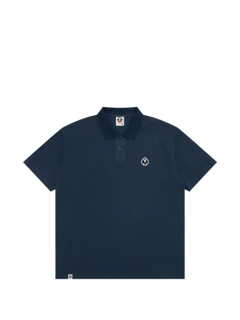 AAPE BY *A BATHING APE® logo-detail short-sleeve polo shirt Blue APO1806XXQ