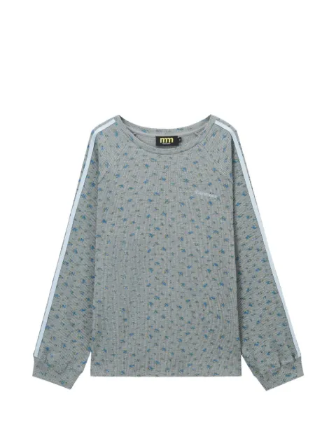 Mini Cream floral-print long-sleeve T-shirt Grey 6SM611A