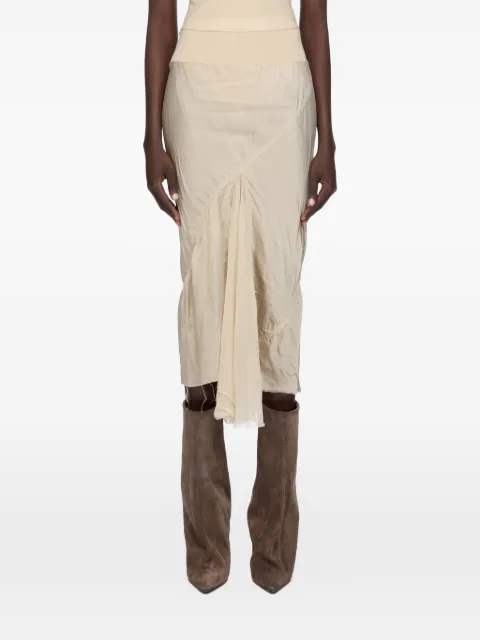 Rick Owens Temple ruched skirt Neutrals RP01F6337JSVNS
