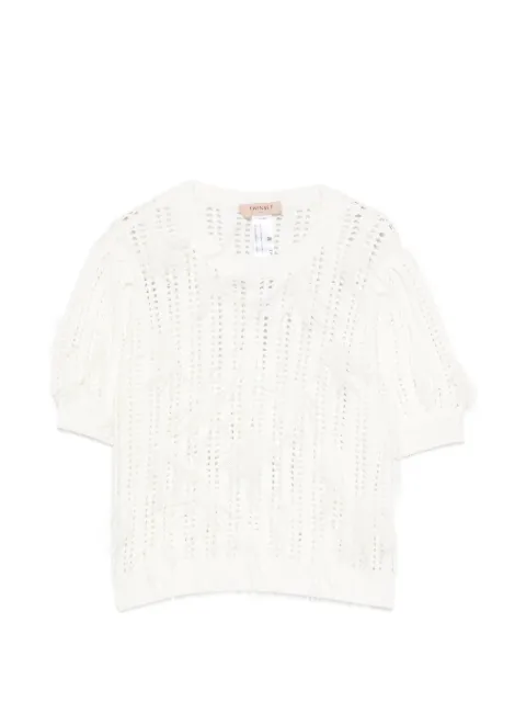 TWINSET fringed knitwear White 261TP3291