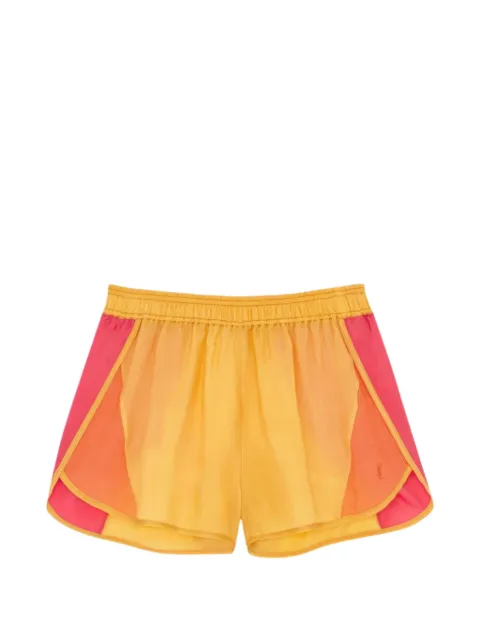 Saint Laurent logo-detail panelled shorts Yellow 860991Y6J71