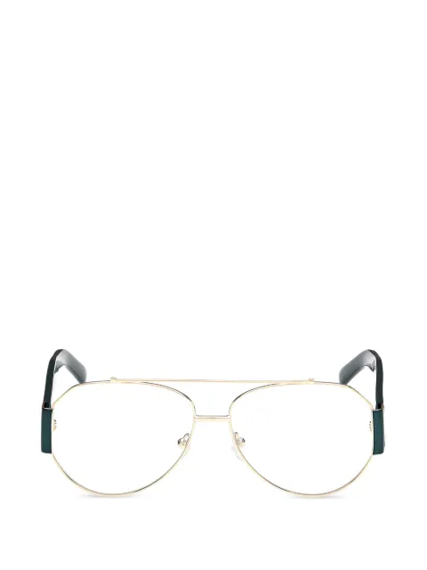 MCM double-bridge pilot-frame glasses Gold MW5001