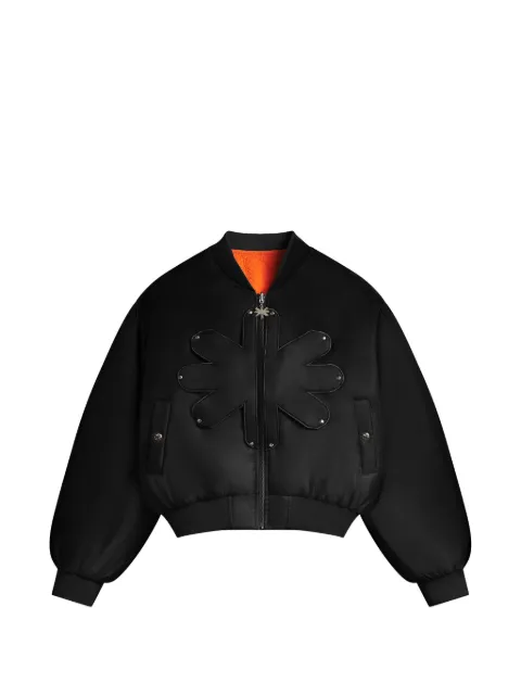 LOSTSHDWS logo-detail reversible bomber jacket Black LST5022703OIL