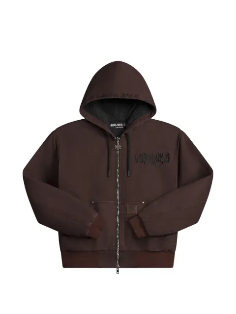 LOSTSHDWS zip-fastening hoodie Brown LST5022634
