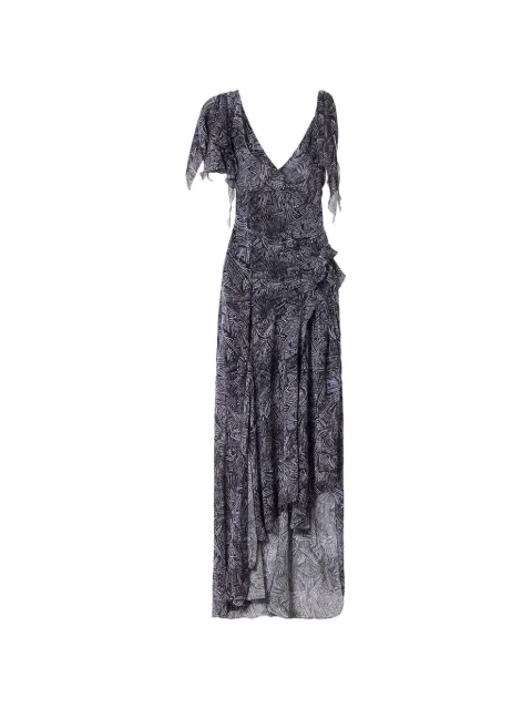 ISABEL MARANT Tylena ruffled asymmetric dress Black RO1080FAD2J05I