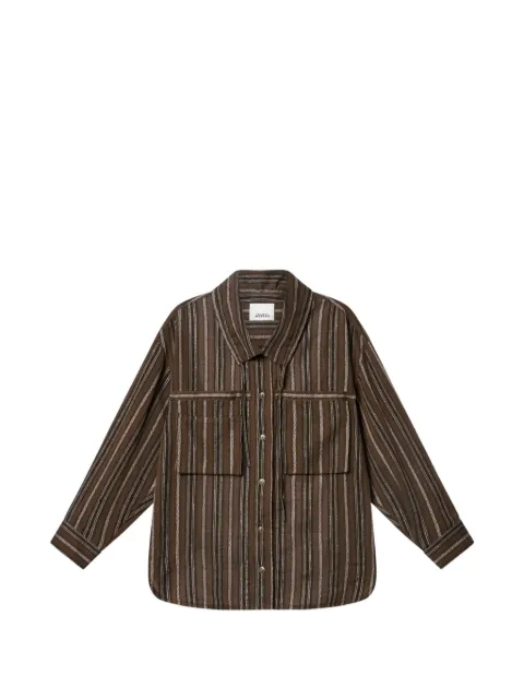ISABEL MARANT Chelia striped shirt Brown CH0340FAD2G02I