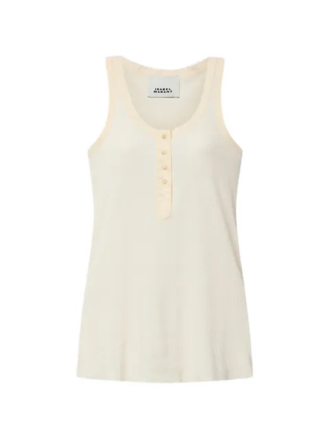 ISABEL MARANT Helma button-details tank top Neutrals TS0318FAD2K02I