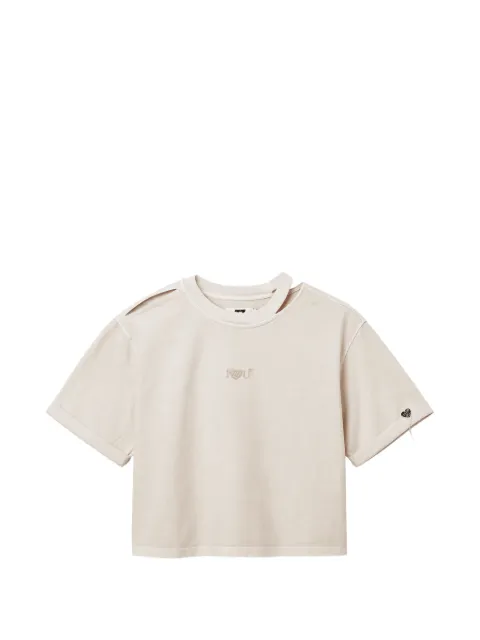 izzue cutout cropped T-shirt Neutrals IZXTEW00911X