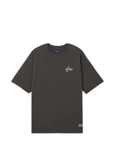 aftermaths elephant-embroidered T-shirt Grey AFMTEM01462X