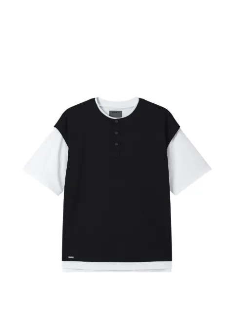 Musium Div. button layered t-shirt Black MMUTEM01150X