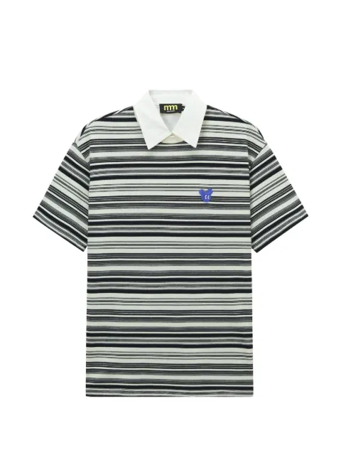 Mini Cream striped polo shirt White 6SM603A