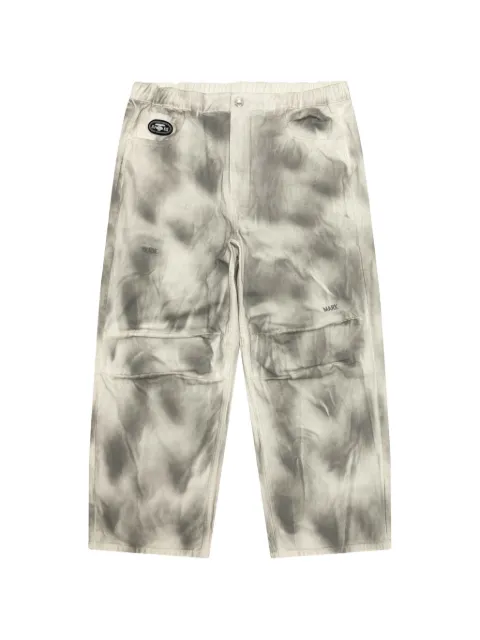 AAPE BY *A BATHING APE® tie-dye trousers White APTB681XXQ