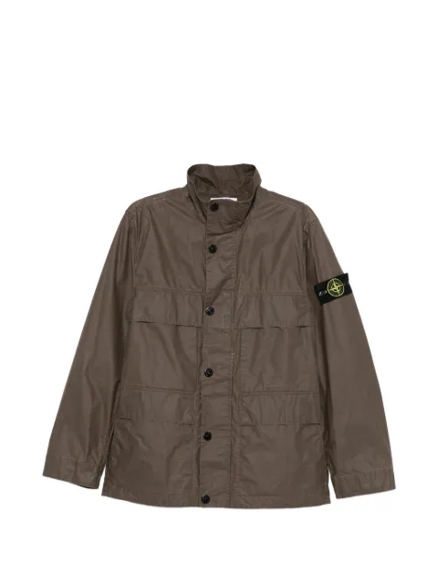 Stone Island waxed-canvas field jacket Brown L1S154100024S0290