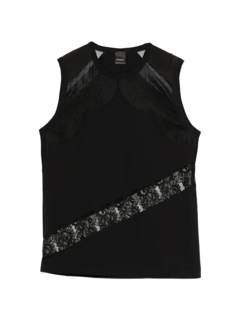 PINKO sleeveless top with lace details Black 106291A335