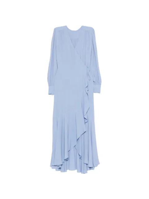 TWINSET ruffled wrap dress Blue 261TP2072