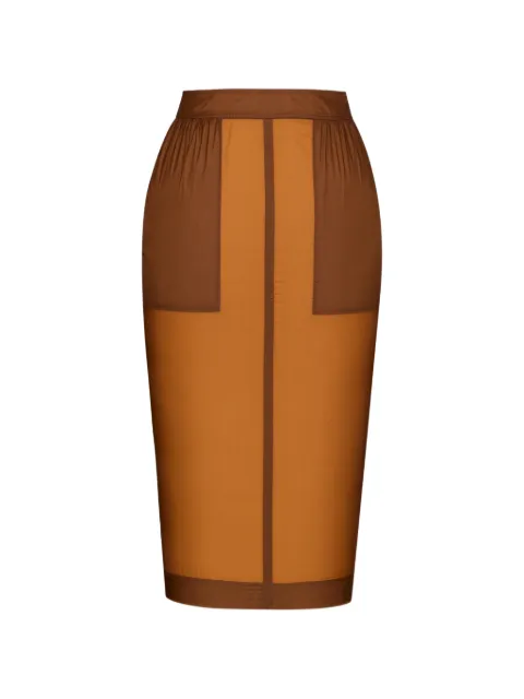 Saint Laurent panel pencil midi skirt Black 870894Y8J40