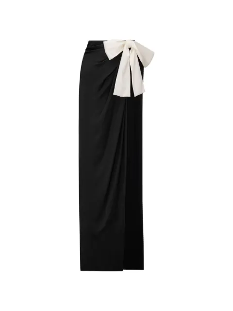 Saint Laurent knotted bow maxi skirt Black 858255Y720W