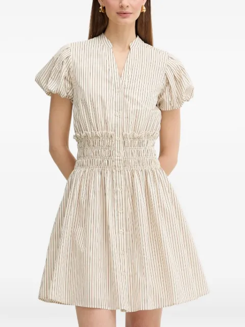 FRACOMINA striped short-sleeve mini dress Neutrals FR26SD1007W513N8