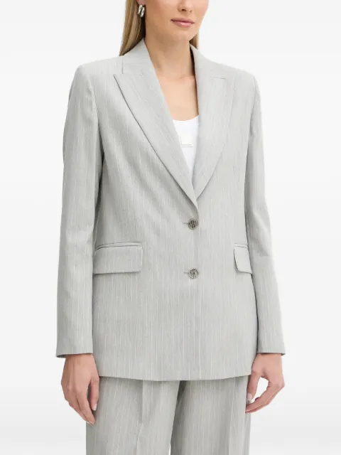 FRACOMINA pinstriped single-breasted blazer Grey FS26SJ3002W587Q7