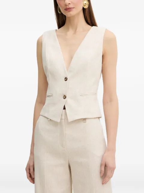 FRACOMINA button V-neck vest Neutrals FR26SJ5009W67101