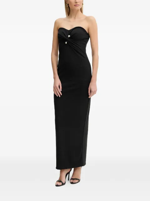 FRACOMINA knot pearl-embellishment maxi dress Black FQ26SD3004W79801