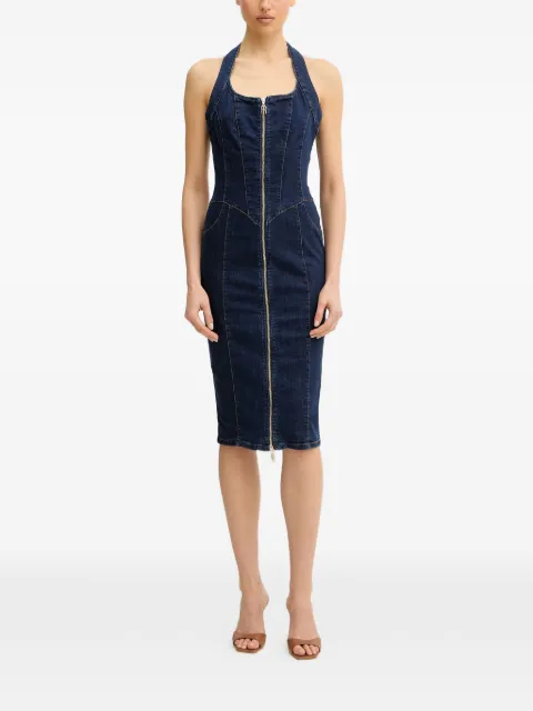 FRACOMINA zip-detail sleeveless midi dress Blue FR26SD4005D46093