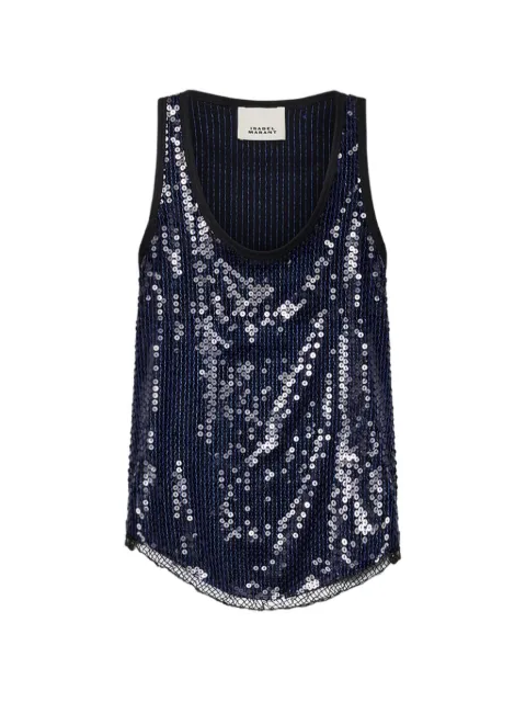 ISABEL MARANT Renelle top Blue HT0873FAD2J11I
