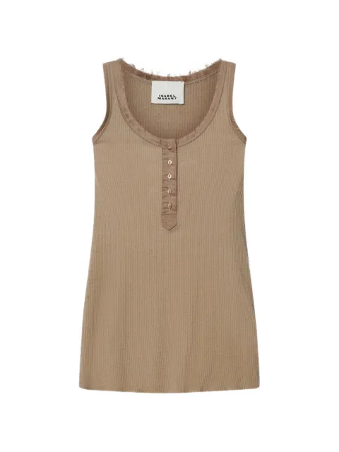 ISABEL MARANT Helma ribbed-knit tank top Neutrals TS0318FAD2K02I