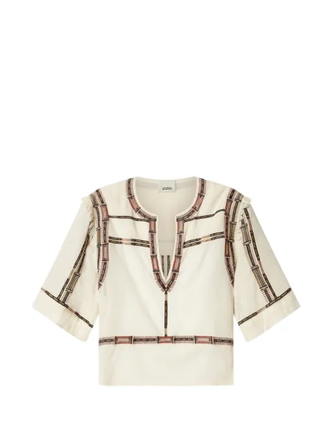 ISABEL MARANT Fiosa blouse Neutrals HT0907FAD2J22I