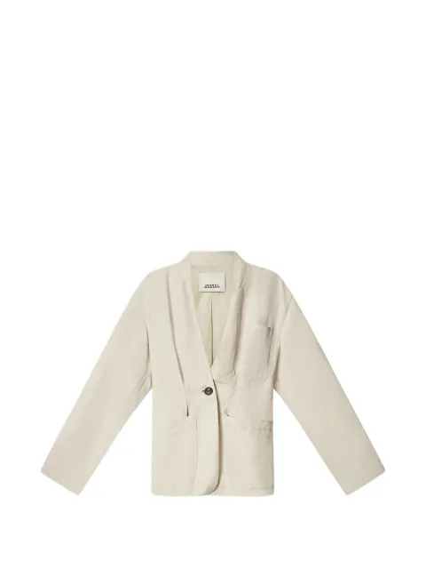ISABEL MARANT Soraya fitted and silk jacket Neutrals VE0673FAD2F01I